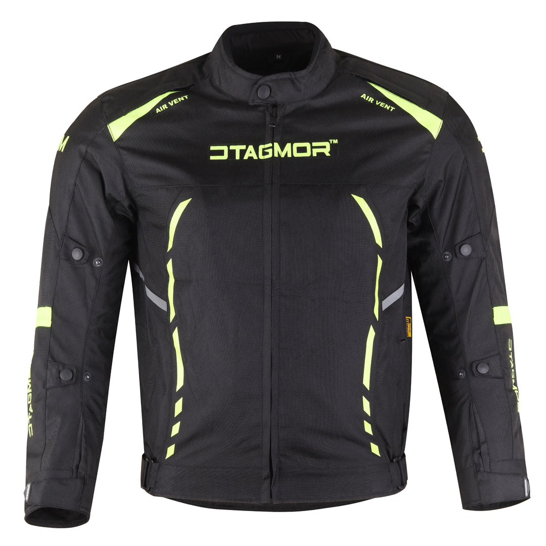 Atlanta 1.2 Motorcycle Jacket#color_fluorescent-green-black