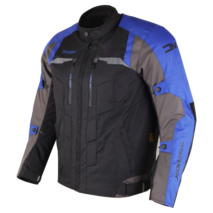 Orlando 7.8 Motorcycle Blue-Black Jacket#color_blue-black