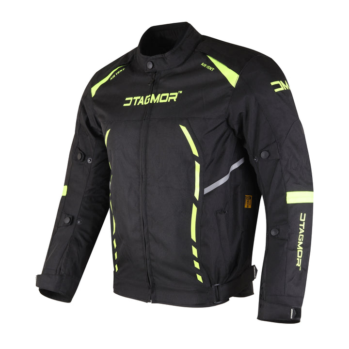 Atlanta 1.2 Motorcycle Jacket#color_fluorescent-green-black